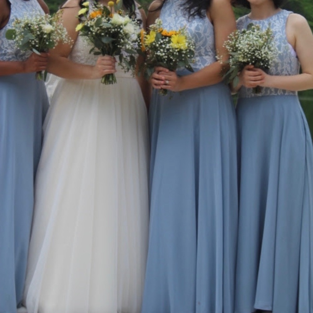Azazie Dusty Blue Bridesmaid Dress - Picture 5 of 5